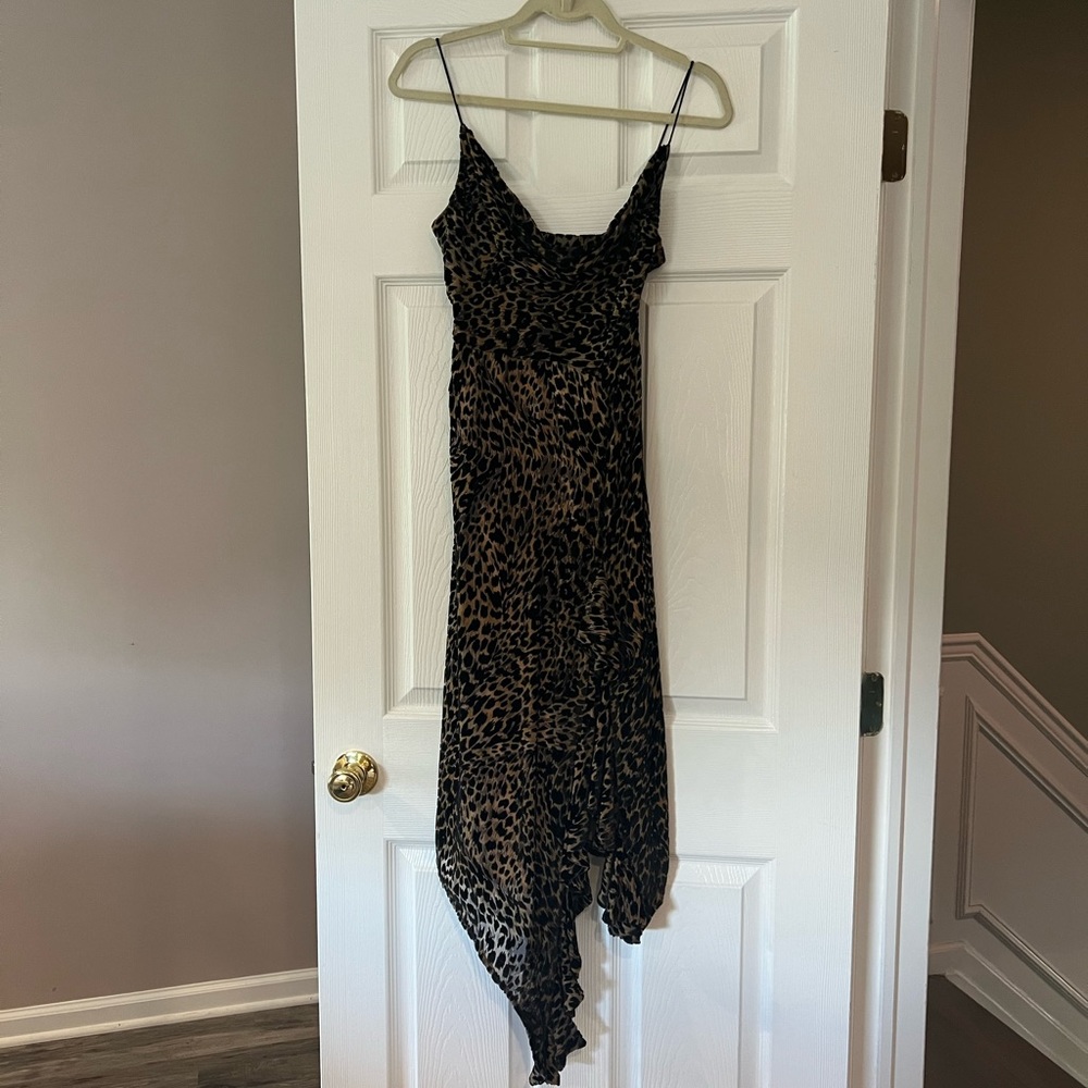 Beautiful Misha dress slit in front.  Worn once